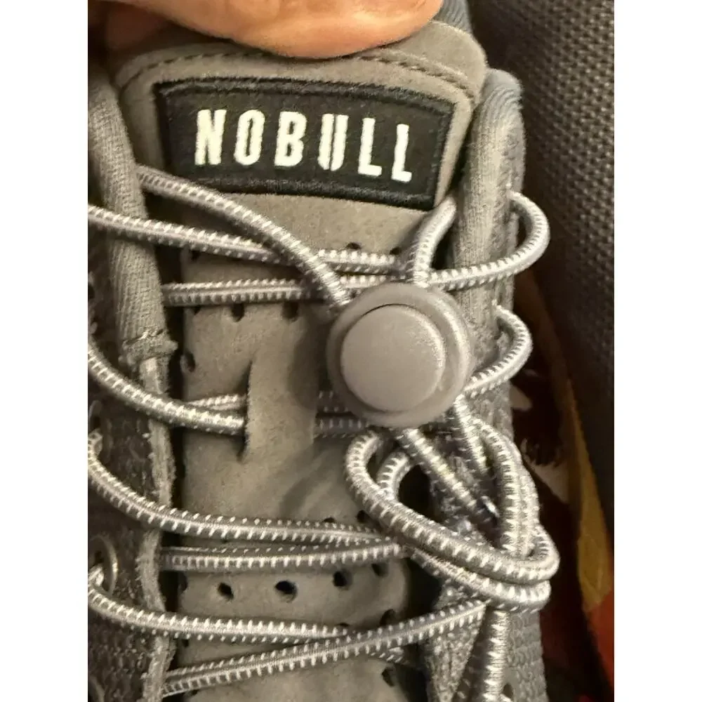 NOBULL Trainer Men's Gray Solid Low Top Lace-Up Athletic Training Sneakers